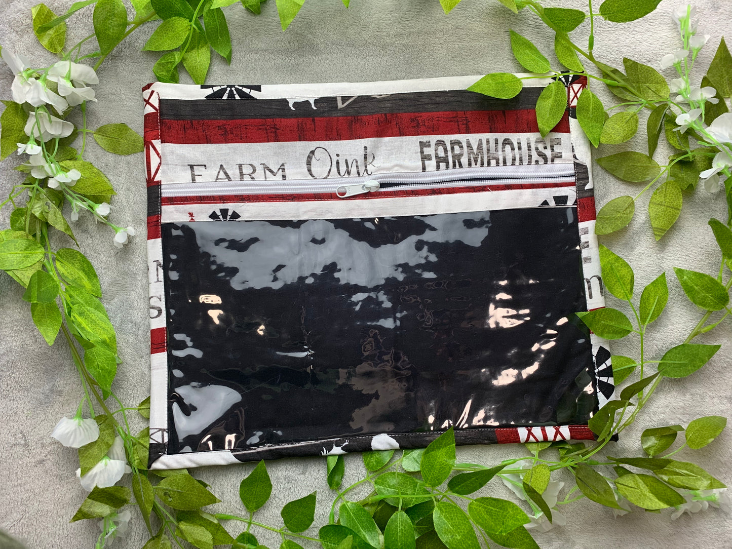 Cross Stitch Project Bag Vinyl Front Farm Fresh